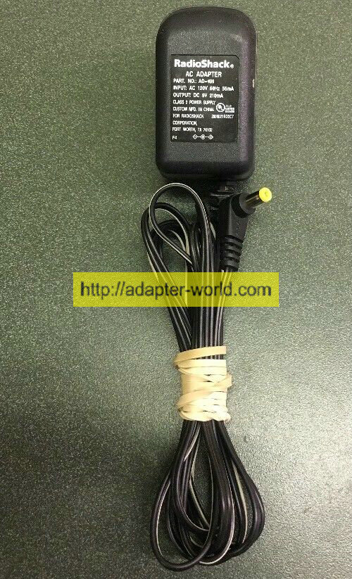 *100% Brand NEW* RadioShack AD-499 9V DC 210mA Class 2 Transformer AC Power Supply Adaptor Free shipping!